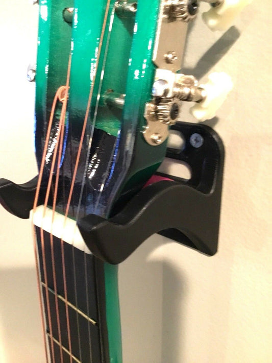 New Guitar / Bass Wall Display Hanger Mount Holder Bracket & Guitar Pick Shelf