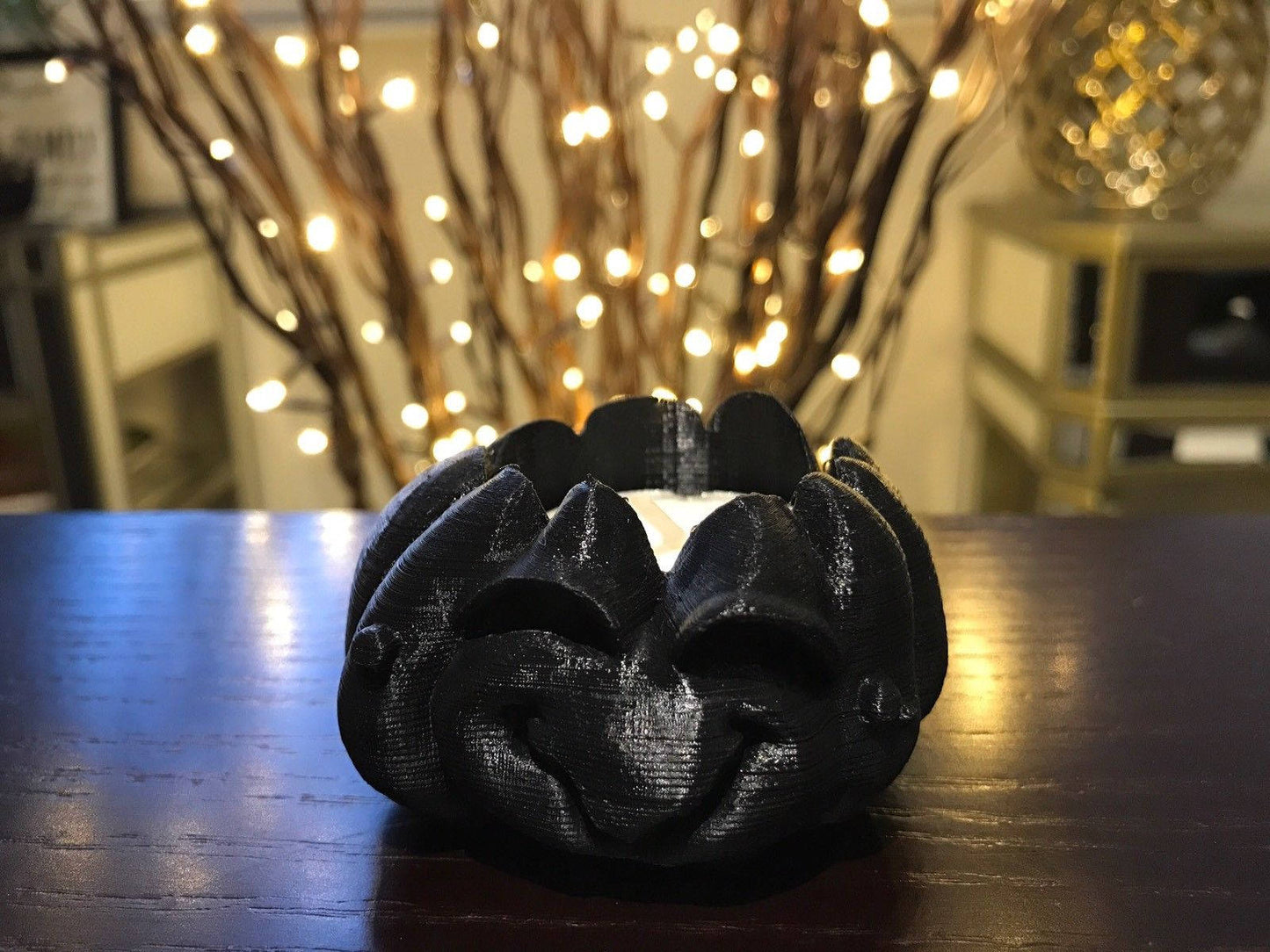 Scary Halloween Tea Candle Pumpkins - Candles Includes, Mad, Sad & Happy