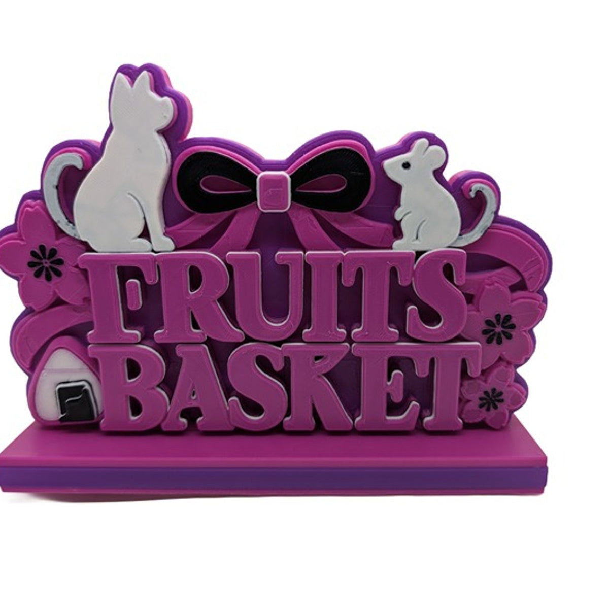 Fruits Basket Anime Desktop Display Sign Cat Rat Floral 3D Manga Decor