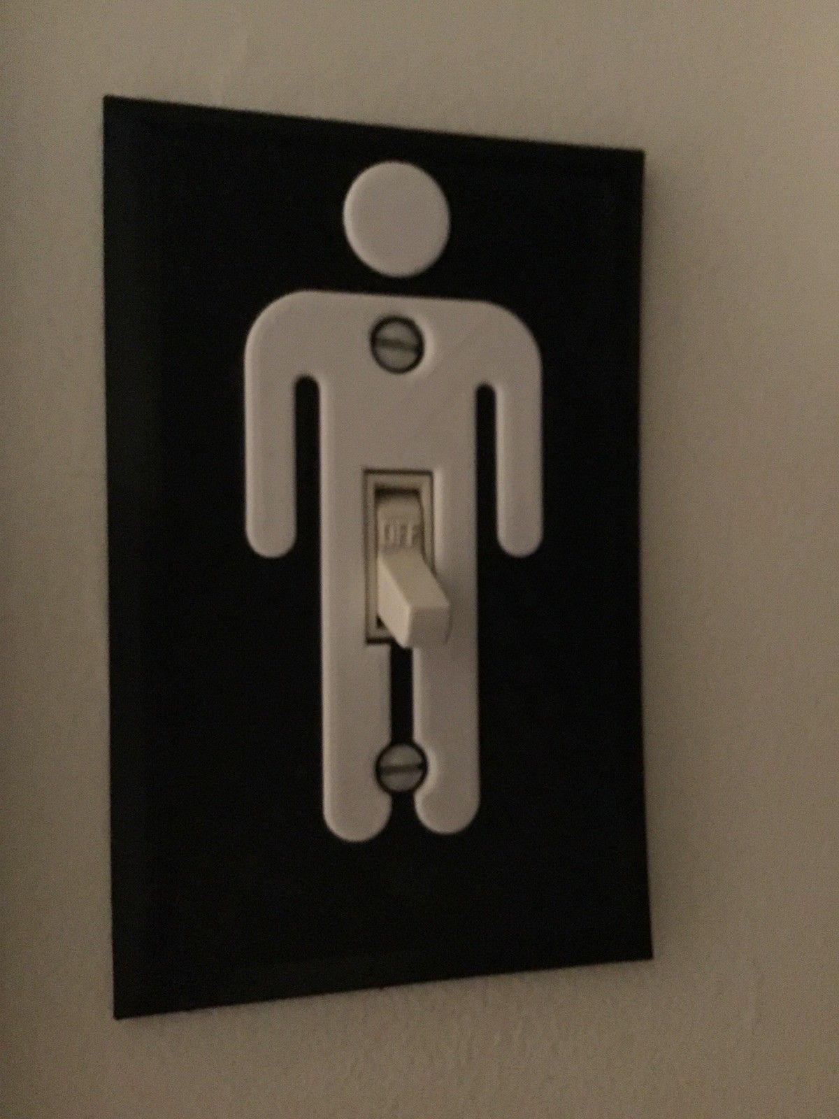 Manhood Naughty Gag Gift Light Switch Cover Plate Novelty Nude Naked Man Funny