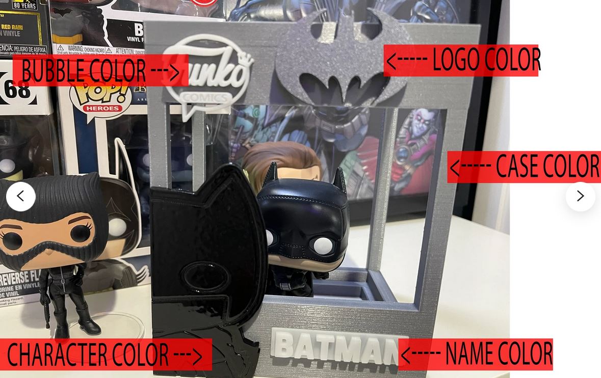 Colorful Display Case for your Funko POP! Collection | POP CASE| Personalized Colors and Character!