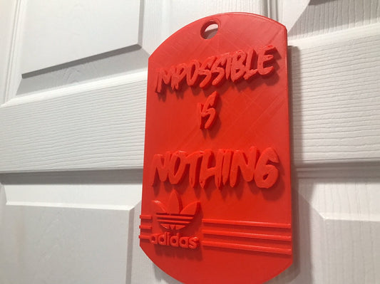 Impossible Is Nothing ADIDAS Dog Tag