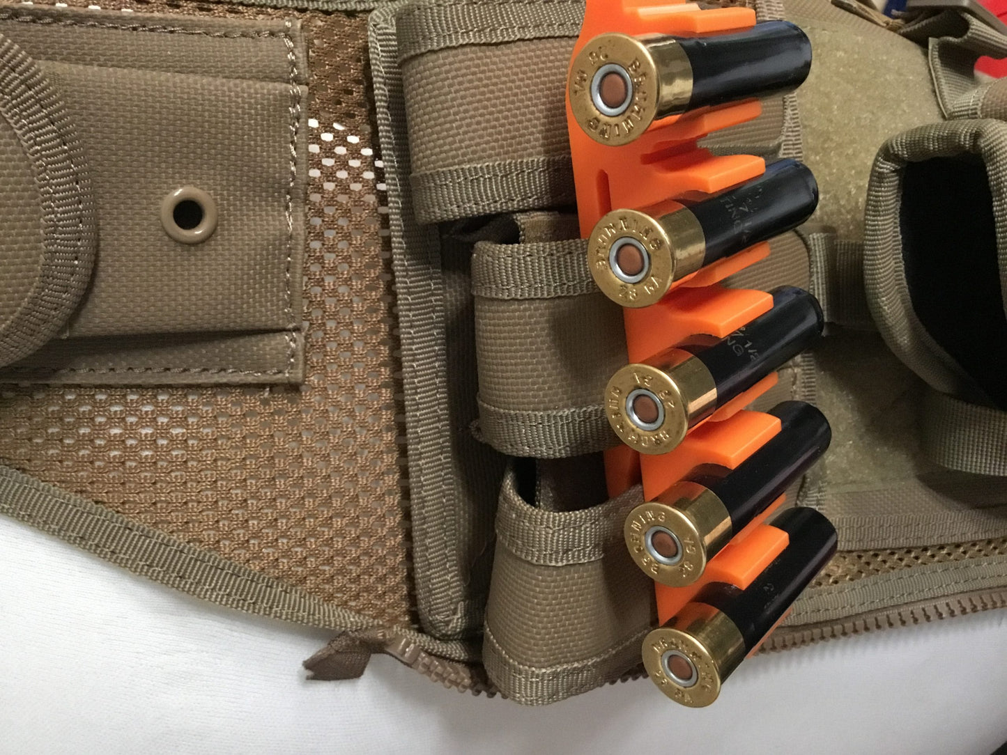 5 Shell Tactical Shotgun 28 Gauge Shell Ammo Holder with Vest / Belt Clip 28 Ga.