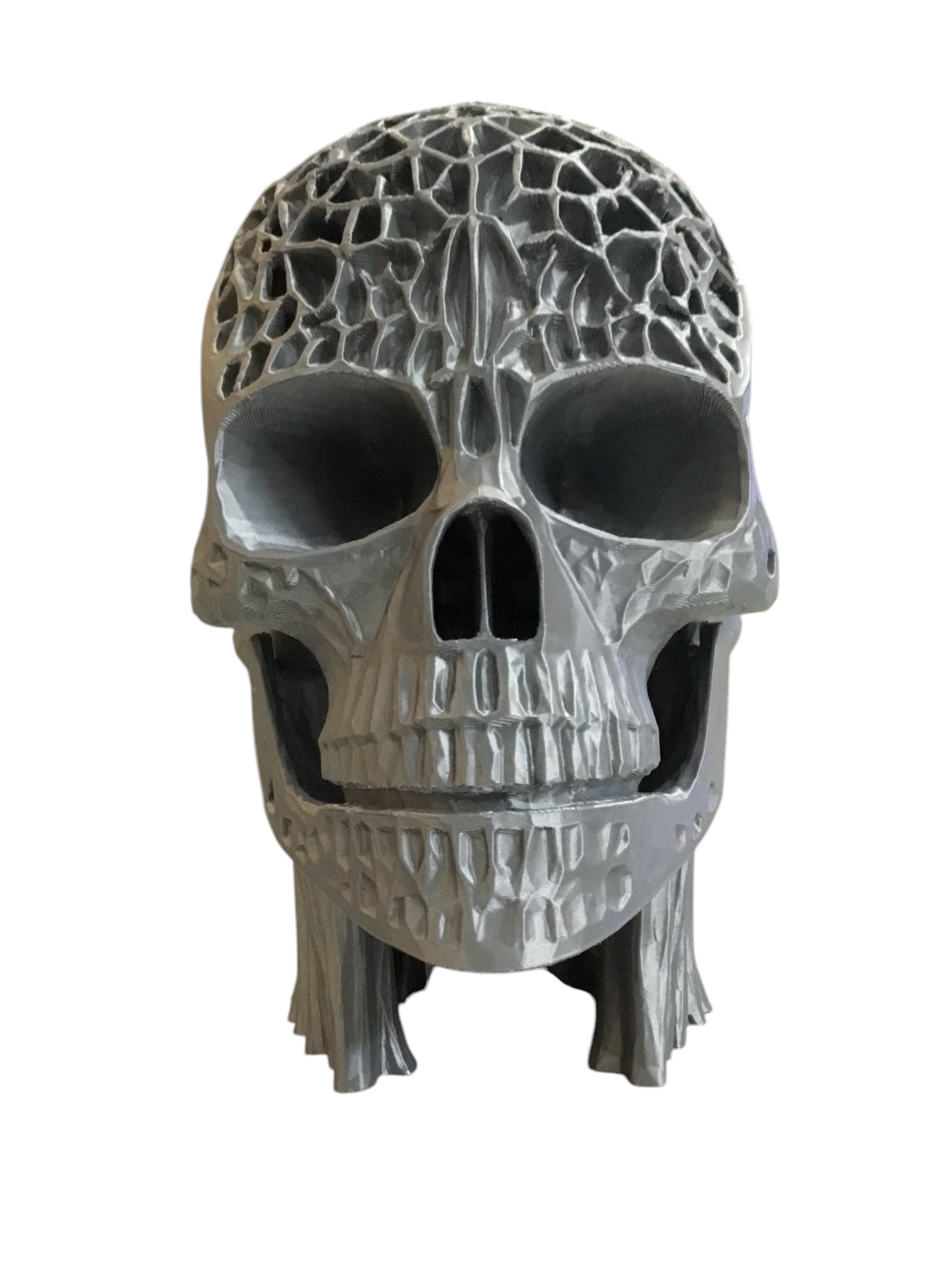 Large Custom Futuristic Lattice Skull Head Collectible Skeleton Decoration SSWI