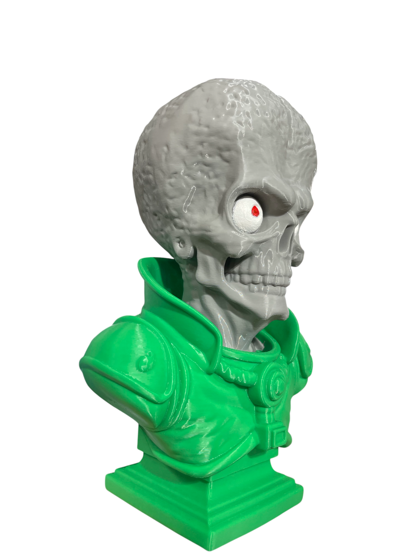 Large 12" Detailed Mars Attacks Alien Martian Sculpture Head Sci-Fi Décor Statue