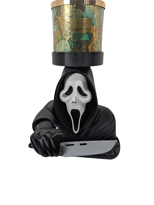 Ghostface Scream 3 Wick Candle Holder Horror Movie Decor Stand 9" Display
