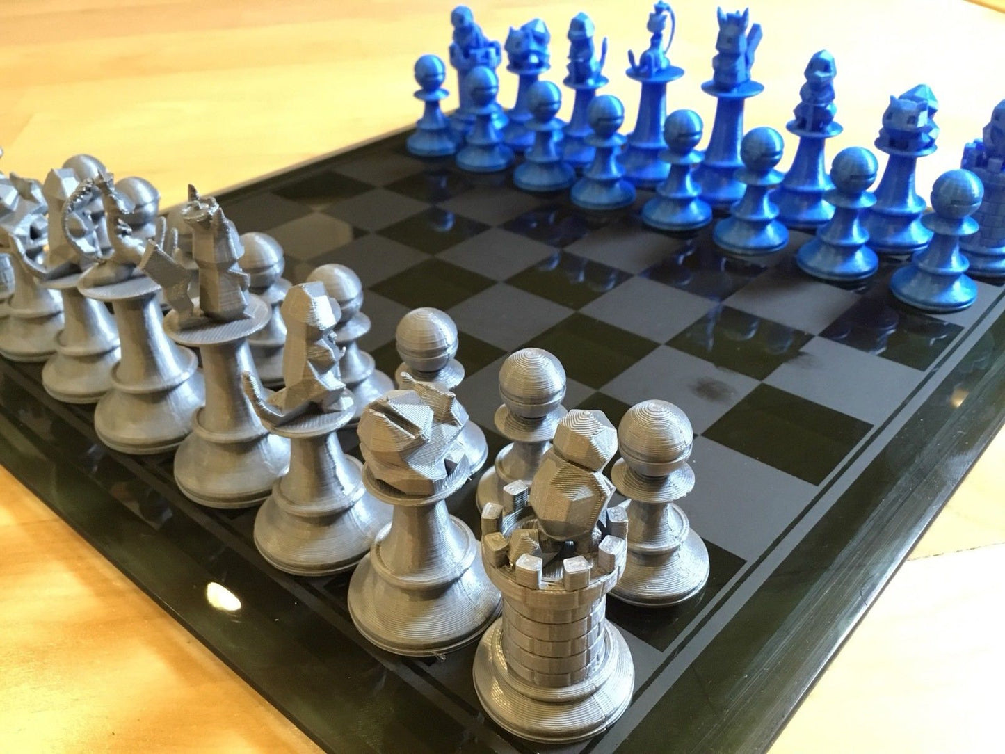 Custom Pokemon Chess Set Squirtle, Pikachu, Mew, Charmander, Pokeball, Bulbasaur