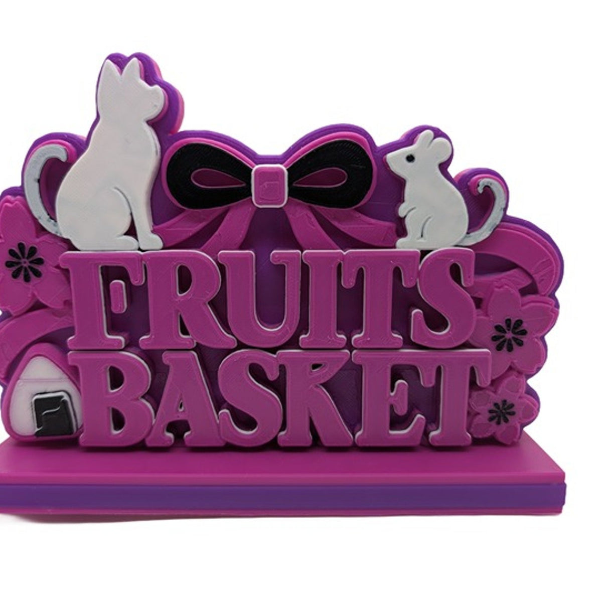 Fruits Basket Anime Desktop Display Sign Cat Rat Floral 3D Manga Decor