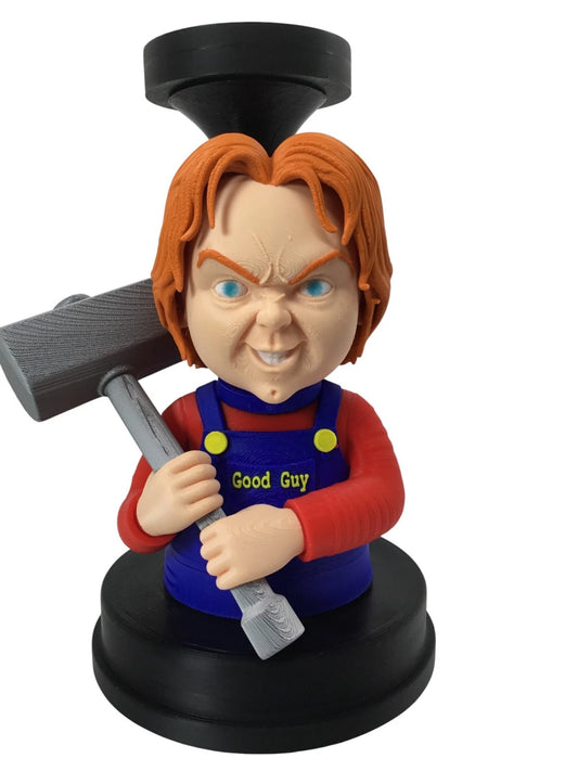Chucky Child’s Play Candle, Pot, Storage Holder Horror Decor Display Stand 9.25"