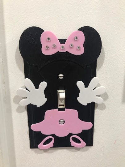 Minnie Mouse Fan Art Custom Light Switch Cover Plate Perfect Gift