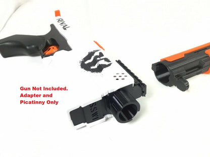 Rival Kronos Extended Muzzle Brake Plate Adapter & Picatinny Rail Nerf Upgrade