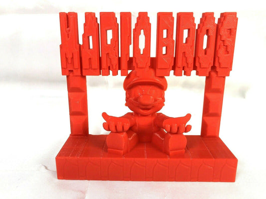Mario Brothers Display Sign Stand Phone / Pen Holder POP Wobblers Mario Bros