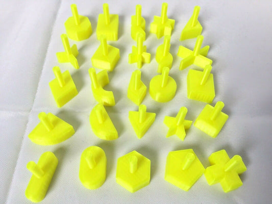Complete Set of 25 The Game of PERFECTION Replacement Parts SHAPES Pieces