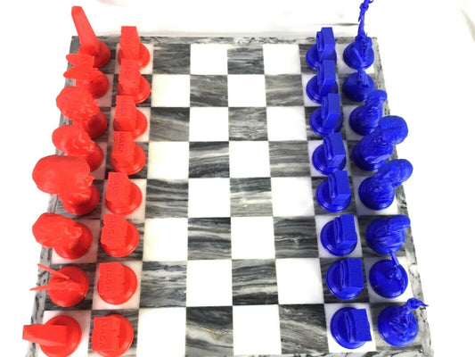 Political Chess Chess Set - Democrats vs Republicans - President, MAGA - OBAMA