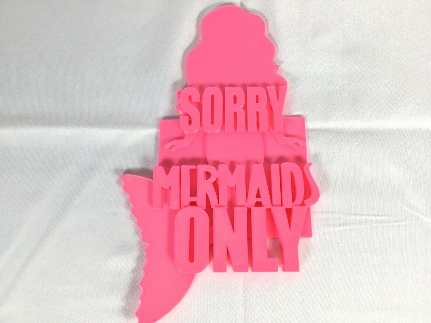 SSWI Girls Sorry Mermaids Only Door / Wall Sign Display - Mermaid Decoration