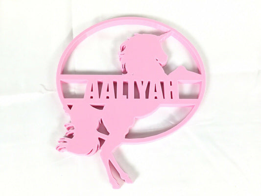 Custom (Add Your Name) Unicorn Door / Wall Sign Display Decoration Decor