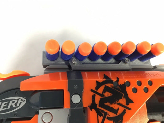 SSWI Nerf Compatible Tactical Rail Ammo Holder Holds 6, 8 or 10 Darts Universal