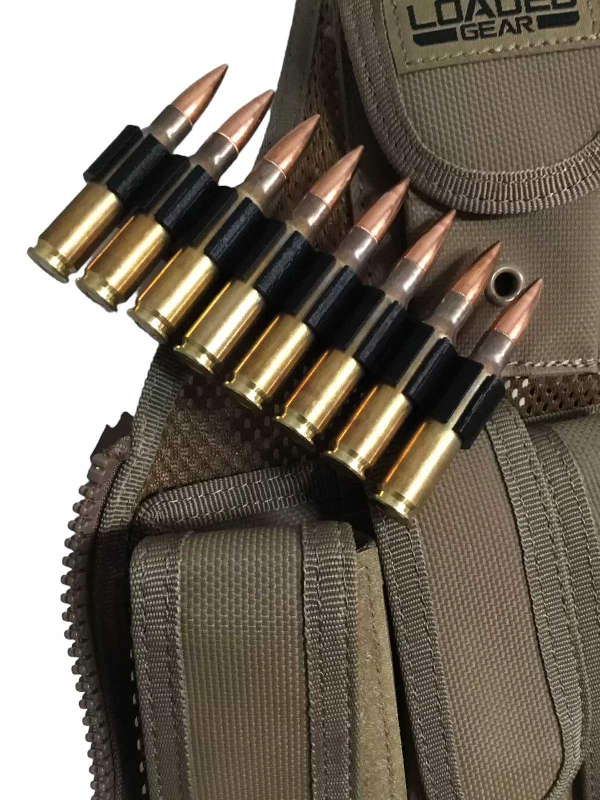 4, 6, 8 or 10 Tactical .7.62 mm or .308 WIN AMMO HOLDER Vest / Belt Clip Rounds