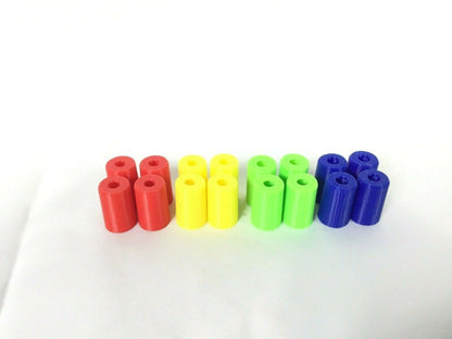 Trouble Game Replacement Pieces Parts 16 Total Yellow Blue Green Red Tokens Pegs