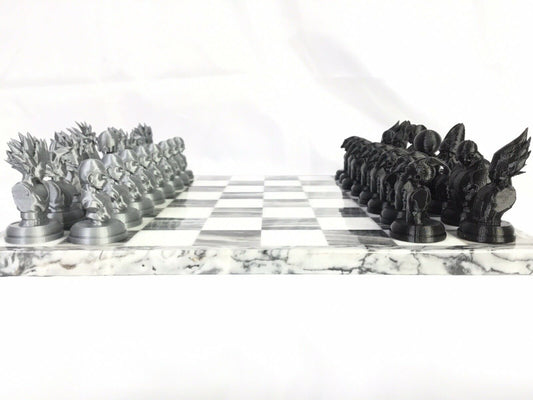 Dragon Ball Z FAN ART Chess Set Goku, Broly, Vegeta Gohan Krillin DragonBall DBZ