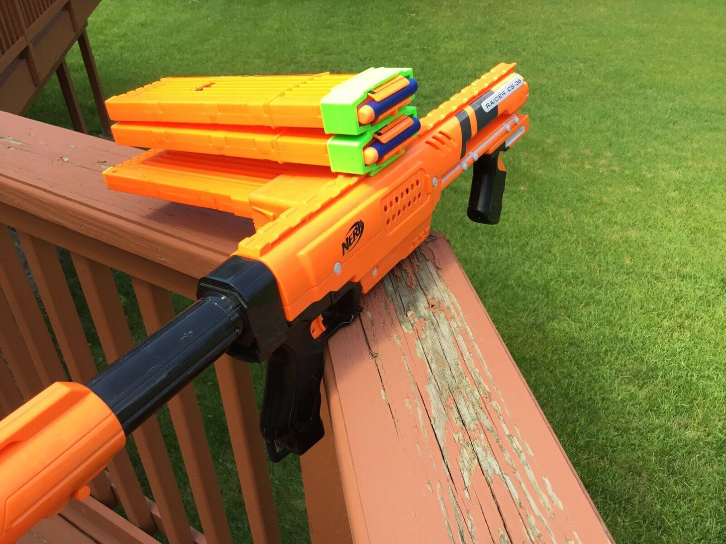 SSWI MAGAZINE MOD DUAL 2 CLIP HOLDER For NERF TACTICAL RAIL Custom Attachment