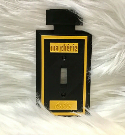 Ma Cherie Belle Perfume Light Switch Plate for the Makeup Room / Girl Cave