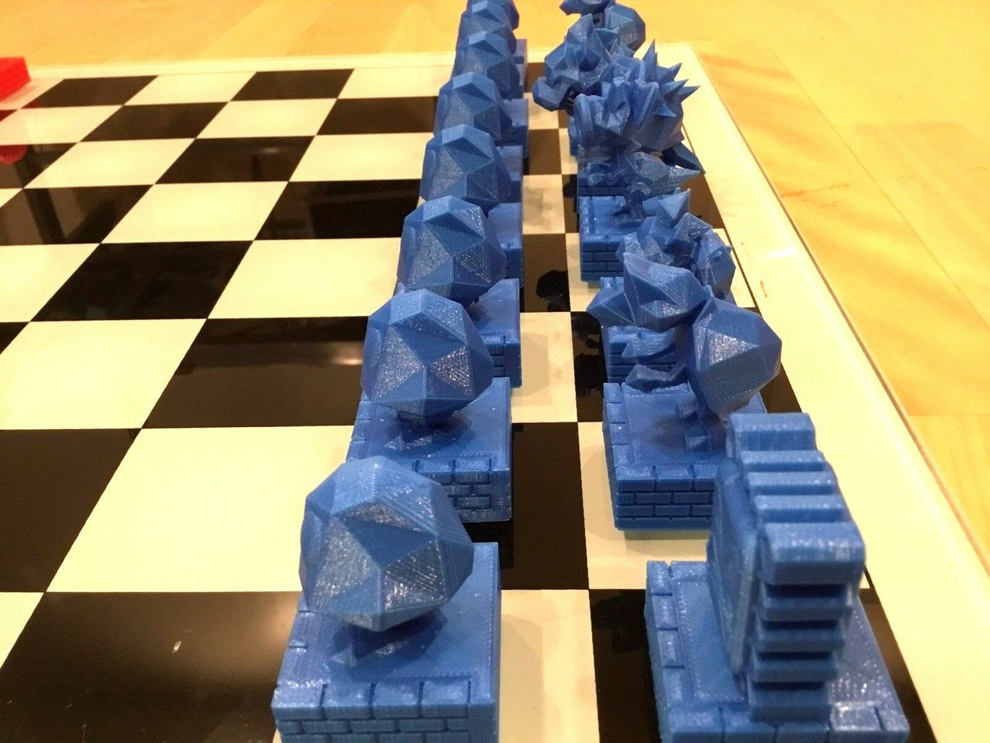 Large Custom Super Mario 64 Chess - Mario Peach Bowser Yoshi Goomba Birdo Toad