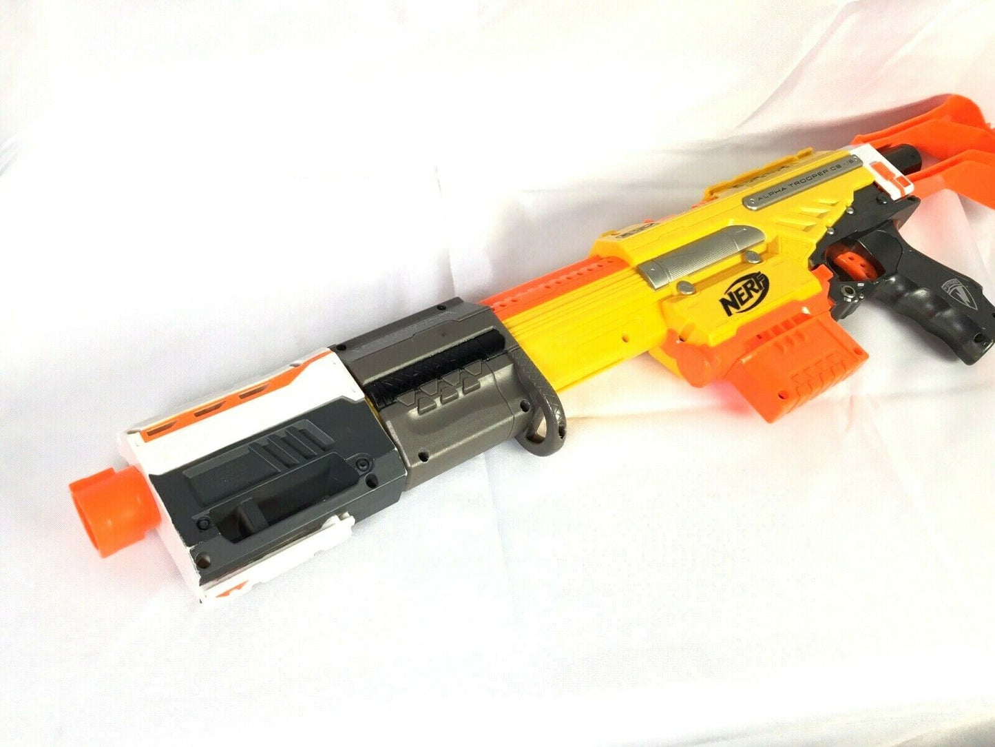 Extended Barrel Muzzle Brake Plate Adapter ONLY For Nerf Alpha Trooper Any Color
