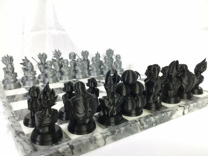 Dragon Ball Z FAN ART Chess Set Goku, Broly, Vegeta Gohan Krillin DragonBall DBZ