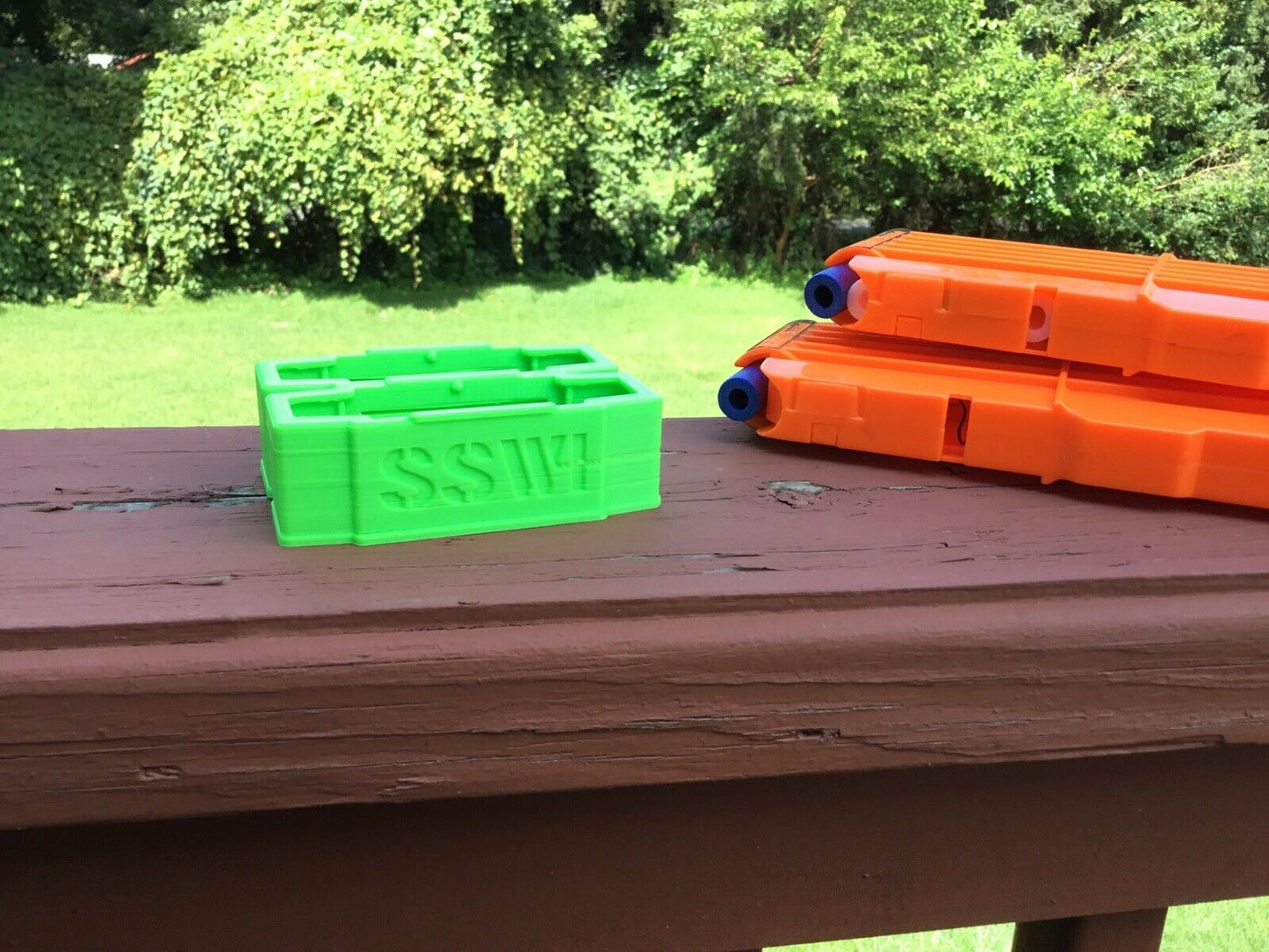 SSWI MAGAZINE MOD DUAL 2 CLIP HOLDER For NERF TACTICAL RAIL Custom Attachment