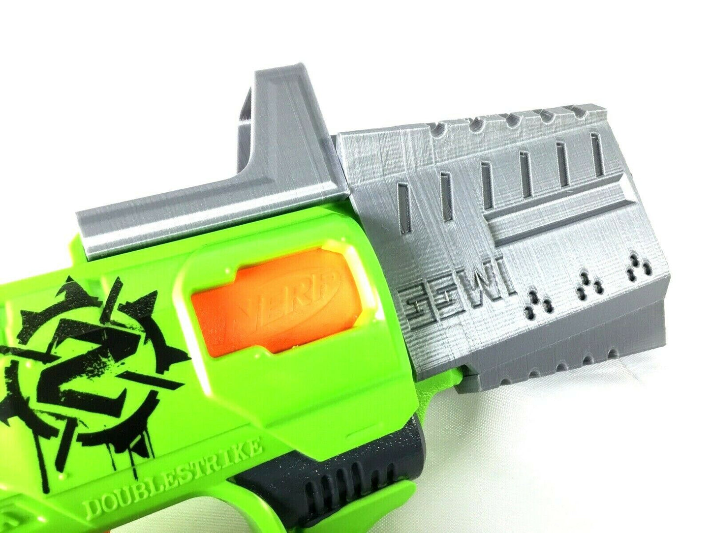 SSWI Modded Nerf DoubleStrike KIYZO Tactical Barrel And Iron Site Double Strike