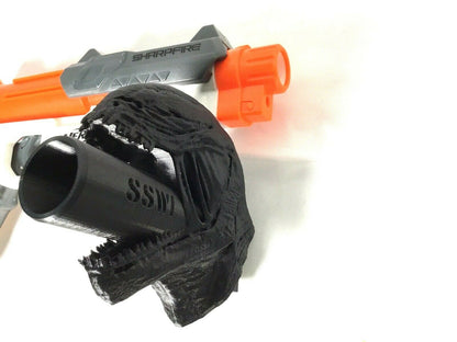 Nerf SharpFire Venom Barrel Suppressor Attachment Extension Mod - Easy Slide On