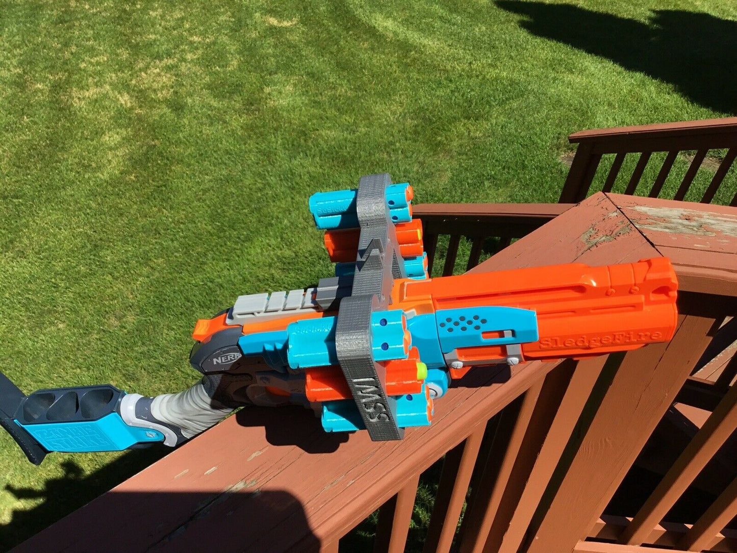 Nerf Compatible 6 Shell MOD Attachment for Zombie Strike Sledge Fire SledgeFire