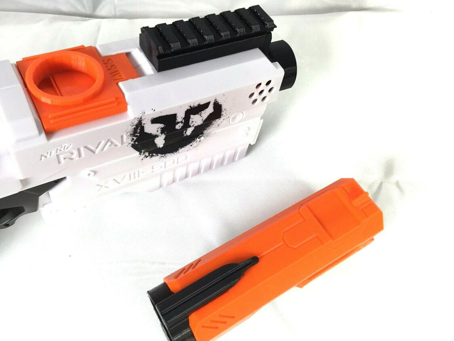 Modded Nerf KRONOS Blaster Rival - Door Del, Spring Space, Barrel, T-Pull MORE!