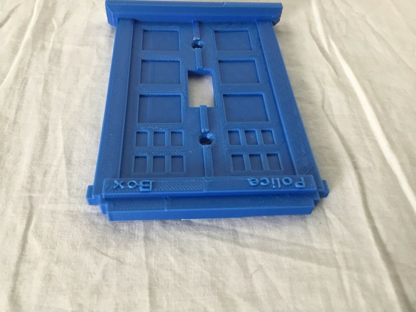 Doctor Who Tardis Light Switch Police Box Phone Booth Cover Plate Face - Blue