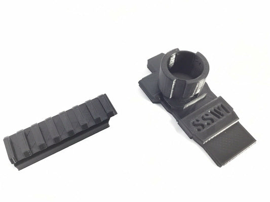 Rival Kronos Extended Muzzle Brake Plate Adapter & Picatinny Rail Nerf Upgrade