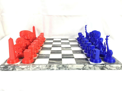 Political Chess Chess Set - Democrats vs Republicans - President, MAGA - OBAMA