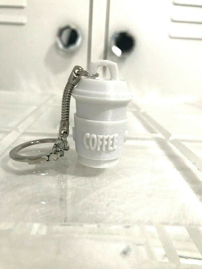 Custom Coffee Lovers Key Chain Gift, Add a Name to the Order Free! Free Shipping