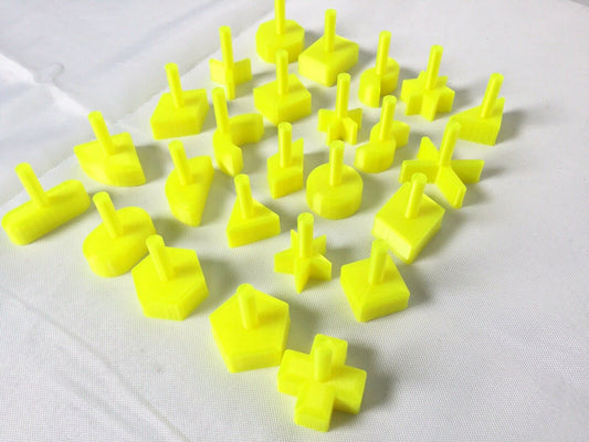 Complete Set of 25 The Game of PERFECTION Replacement Parts SHAPES Pieces