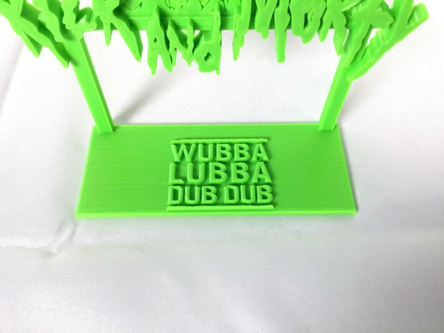 Rick and Morty Wubba Lubba Dub Dub (Fan Art) Display Sign POP Dorbz Collectibles