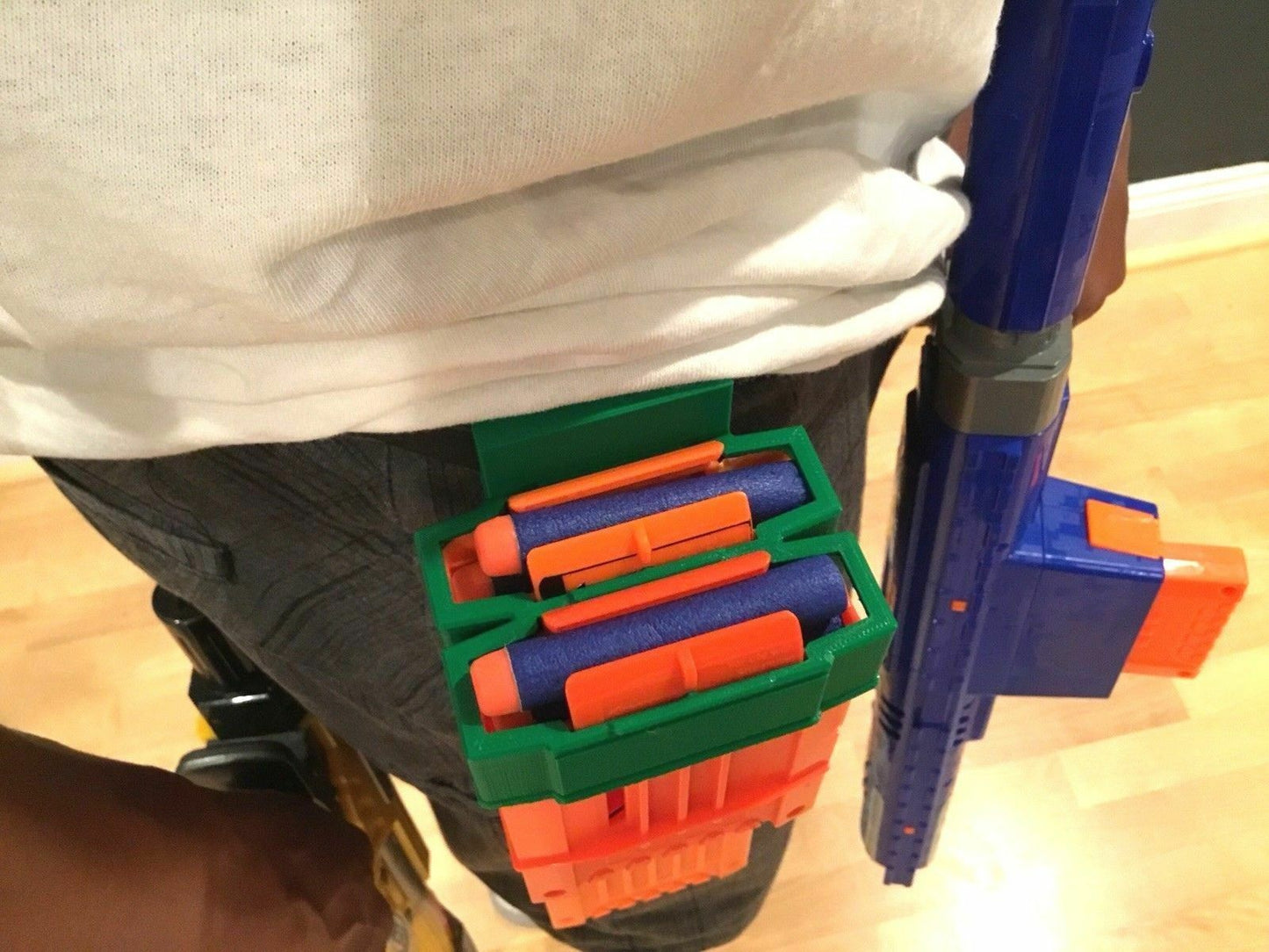 Double Magazine Clip Holder With Belt Loop for Nerf and Worker Mod Magazine Clip