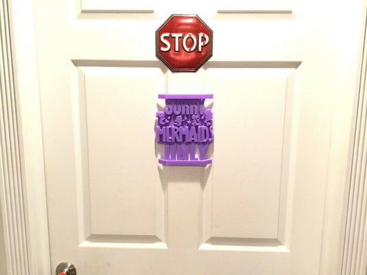SSWI Girls Sorry Mermaids Only Door /Wall Sign Display Stand Mermaid Decoration
