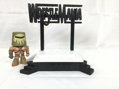 WWE Wrestle Mania Stage FAN ART Display Sign POP Dorbz Wobblers Collectibles 