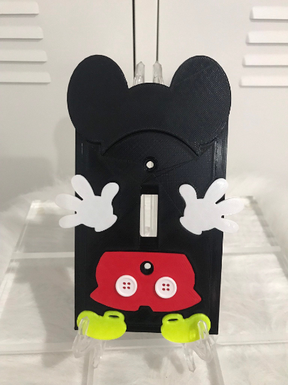 Mickey Mouse Fan Art Custom Light Switch Cover Plate Perfect Gift
