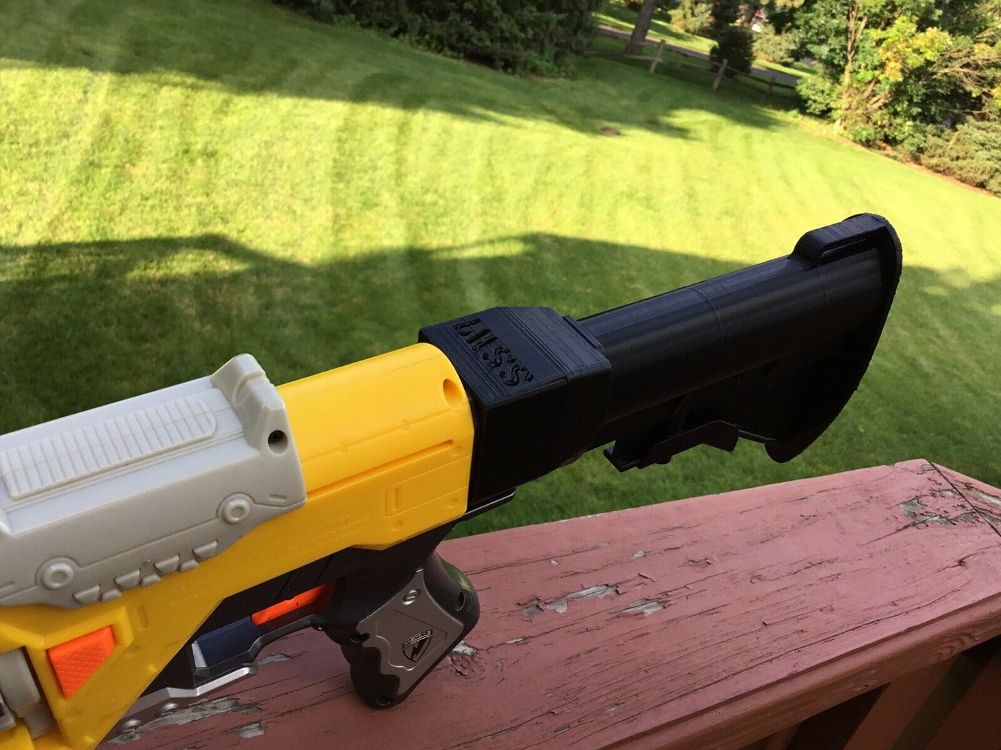 SSWI Nerf Compatible Mod Large AR Shoulder Buttstock Stock - Any Color - Snap On