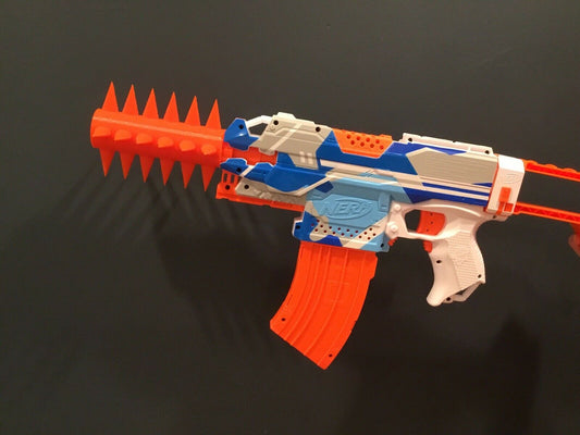 Tactical SPIKED Barrel Twist On Extension Attachment Nerf Stryfe Modulus More