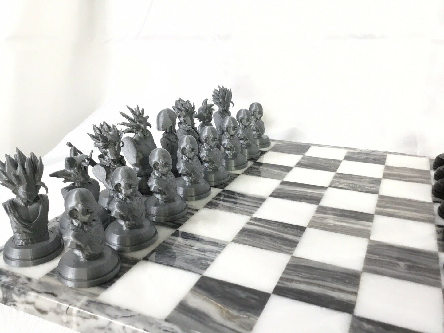 Dragon Ball Z FAN ART Chess Set Goku, Broly, Vegeta Gohan Krillin DragonBall DBZ