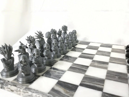 Dragon Ball Z FAN ART Chess Set Goku, Broly, Vegeta Gohan Krillin DragonBall DBZ
