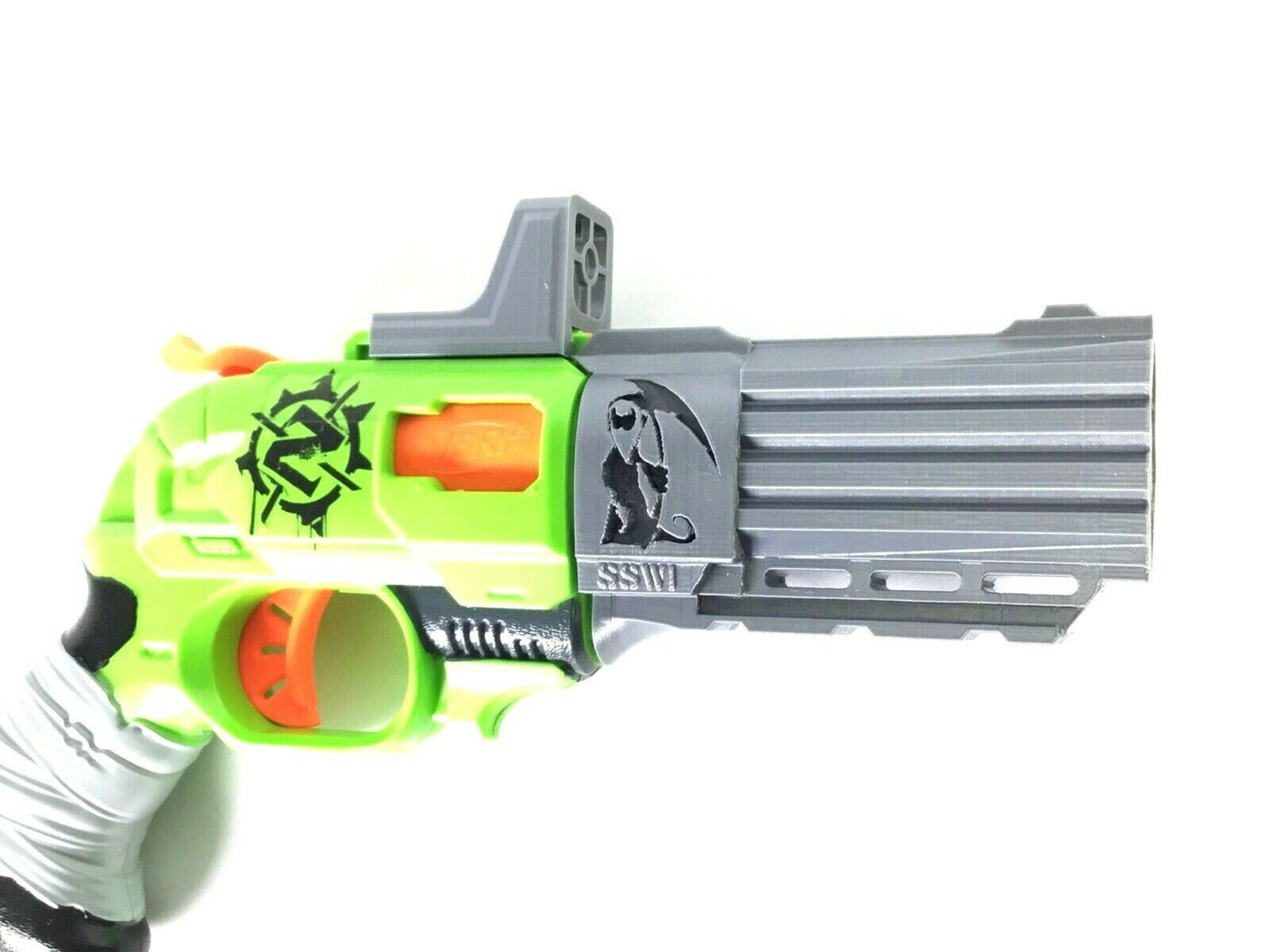 SSWI Modded Nerf DoubleStrike Reaper Tactical Barrel And Iron Site Double Strike