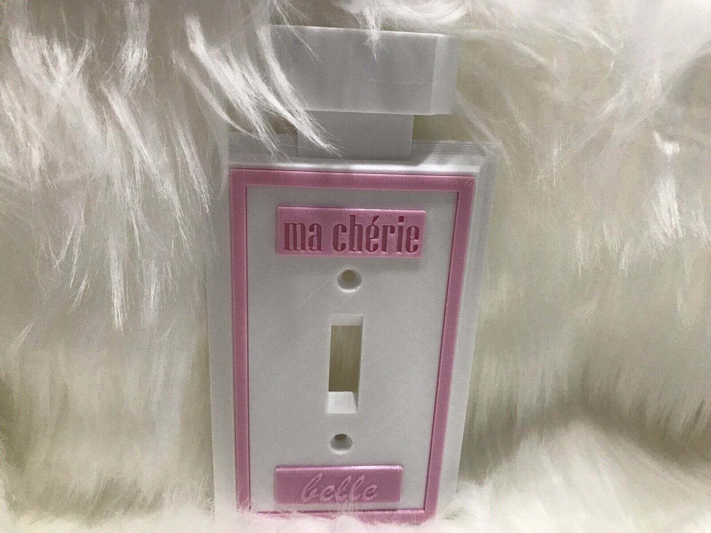 Ma Cherie Belle Perfume Light Switch Plate for the Makeup Room / Girl Cave